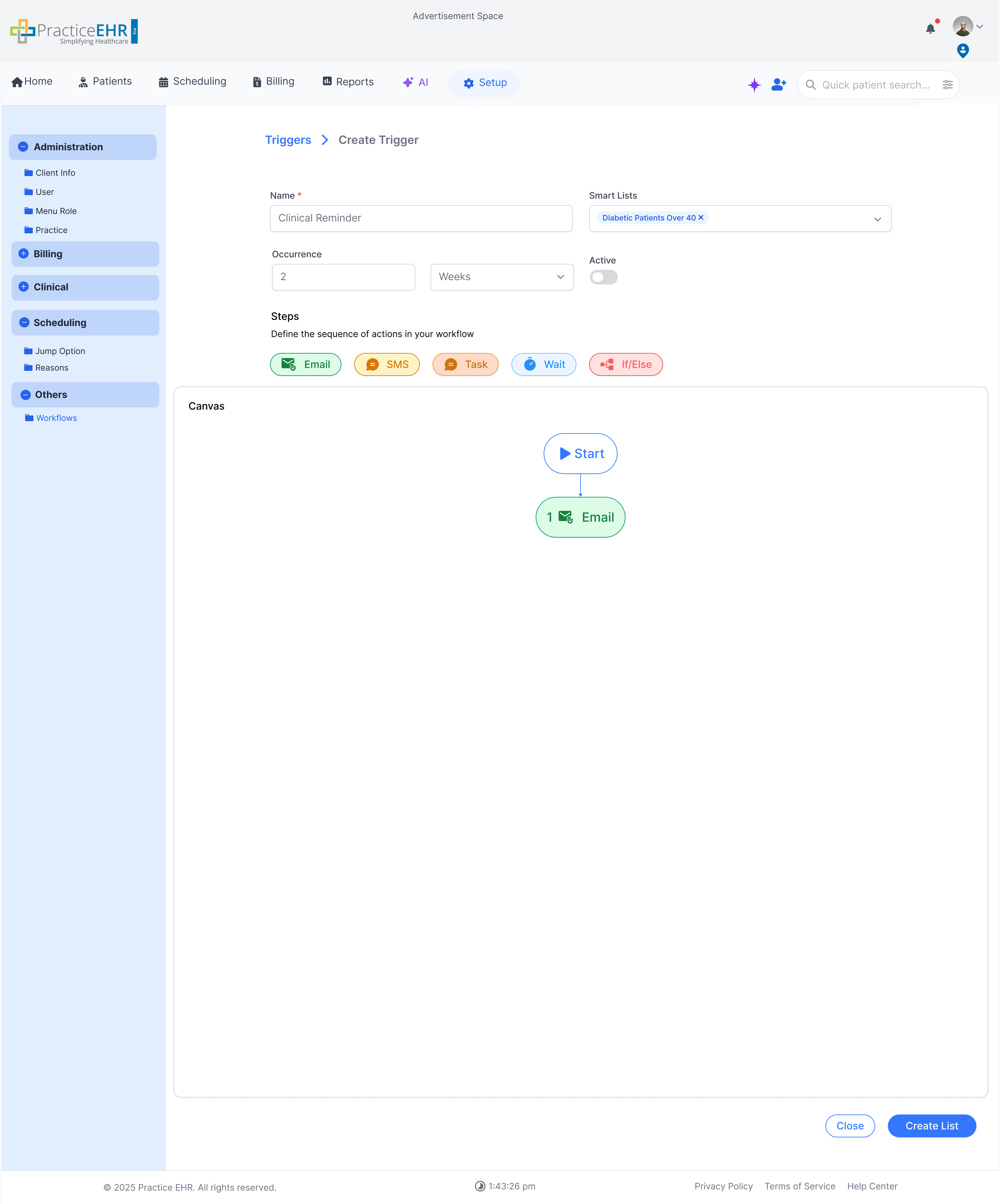 Trigger detail screen 3