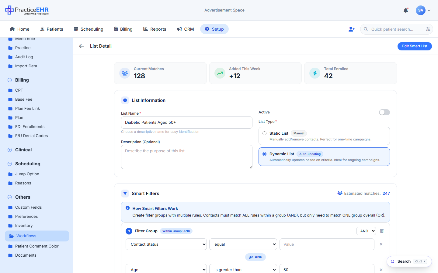 Smart List Detail layover &mdash; live mockup