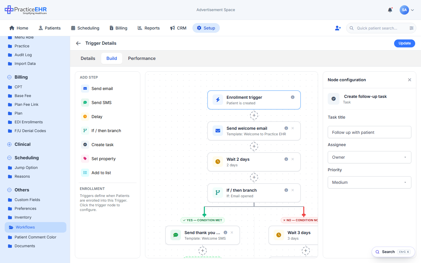 Create task node configuration (live mockup)