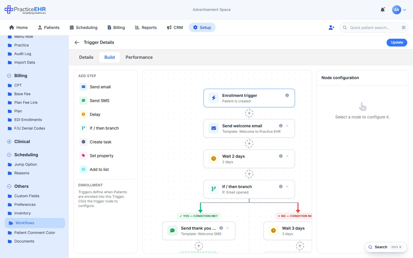 Create Trigger - Step 2 Build canvas (live mockup)