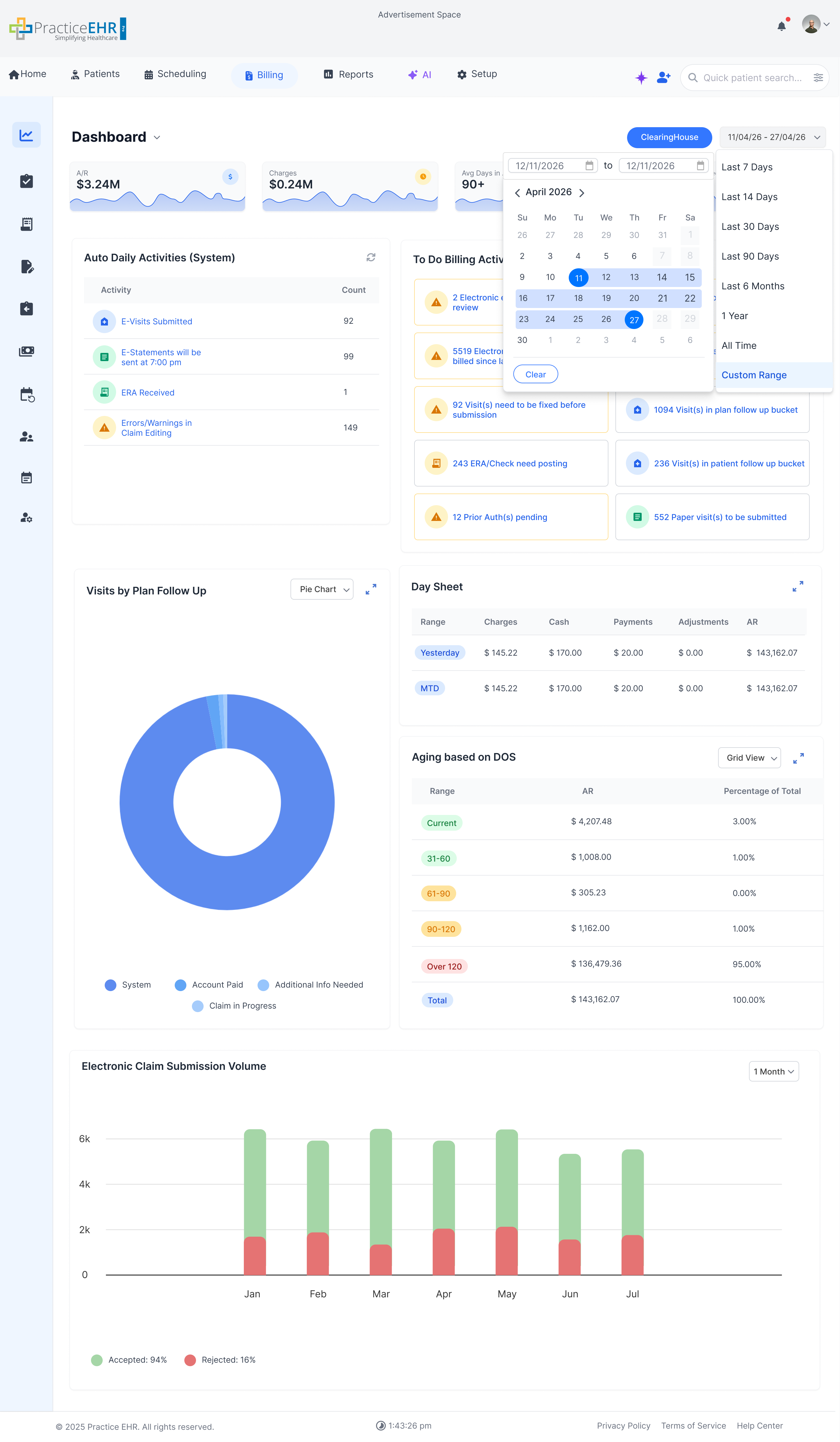 Billing KPI Dropdown