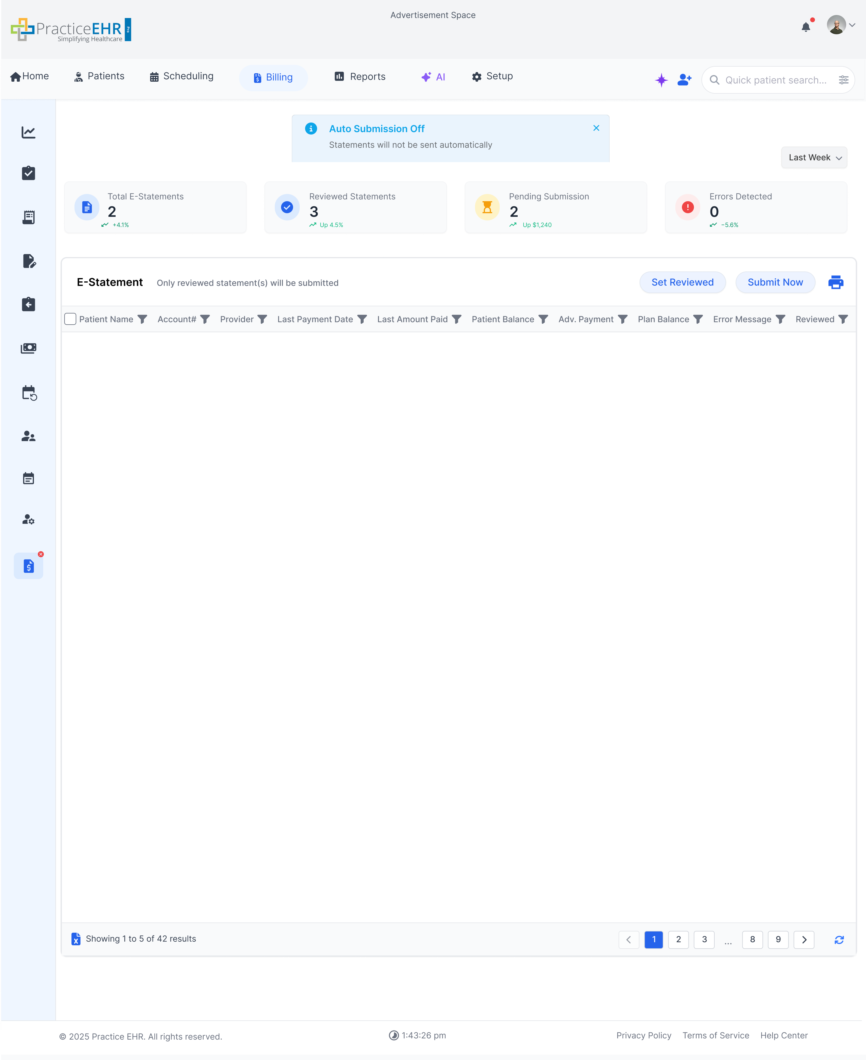 E-Statements Screenshot