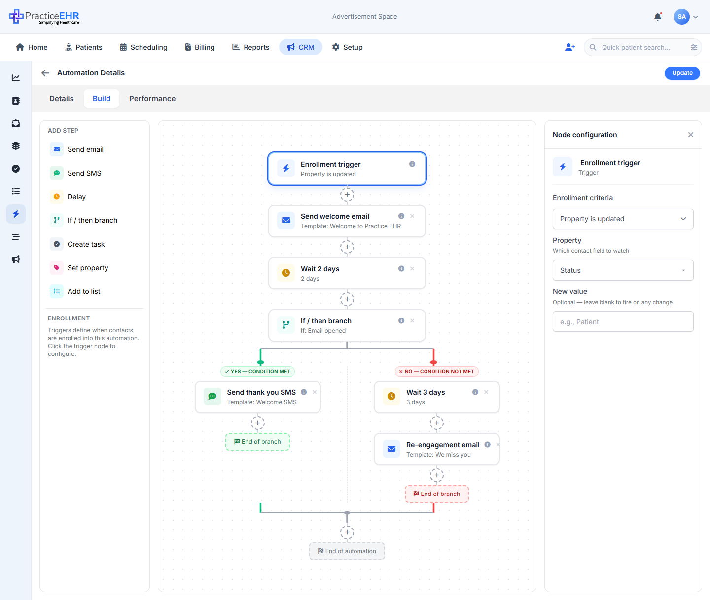 Trigger: Property is updated — Property + New value