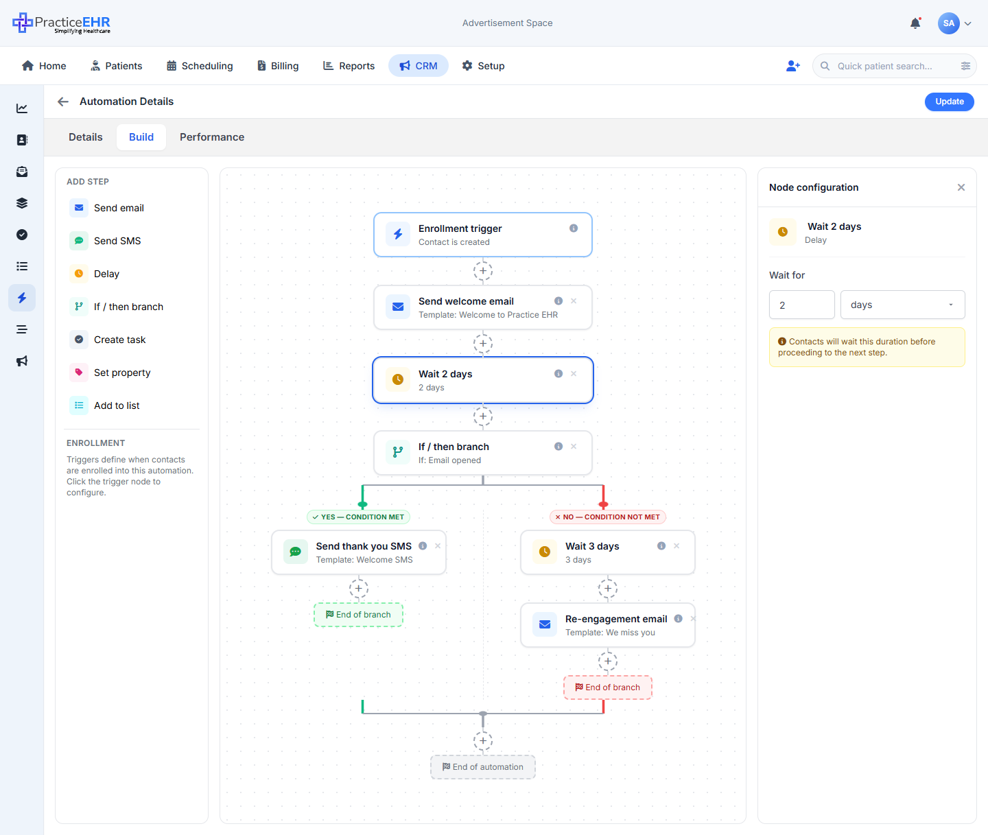 Config panel for a Delay node