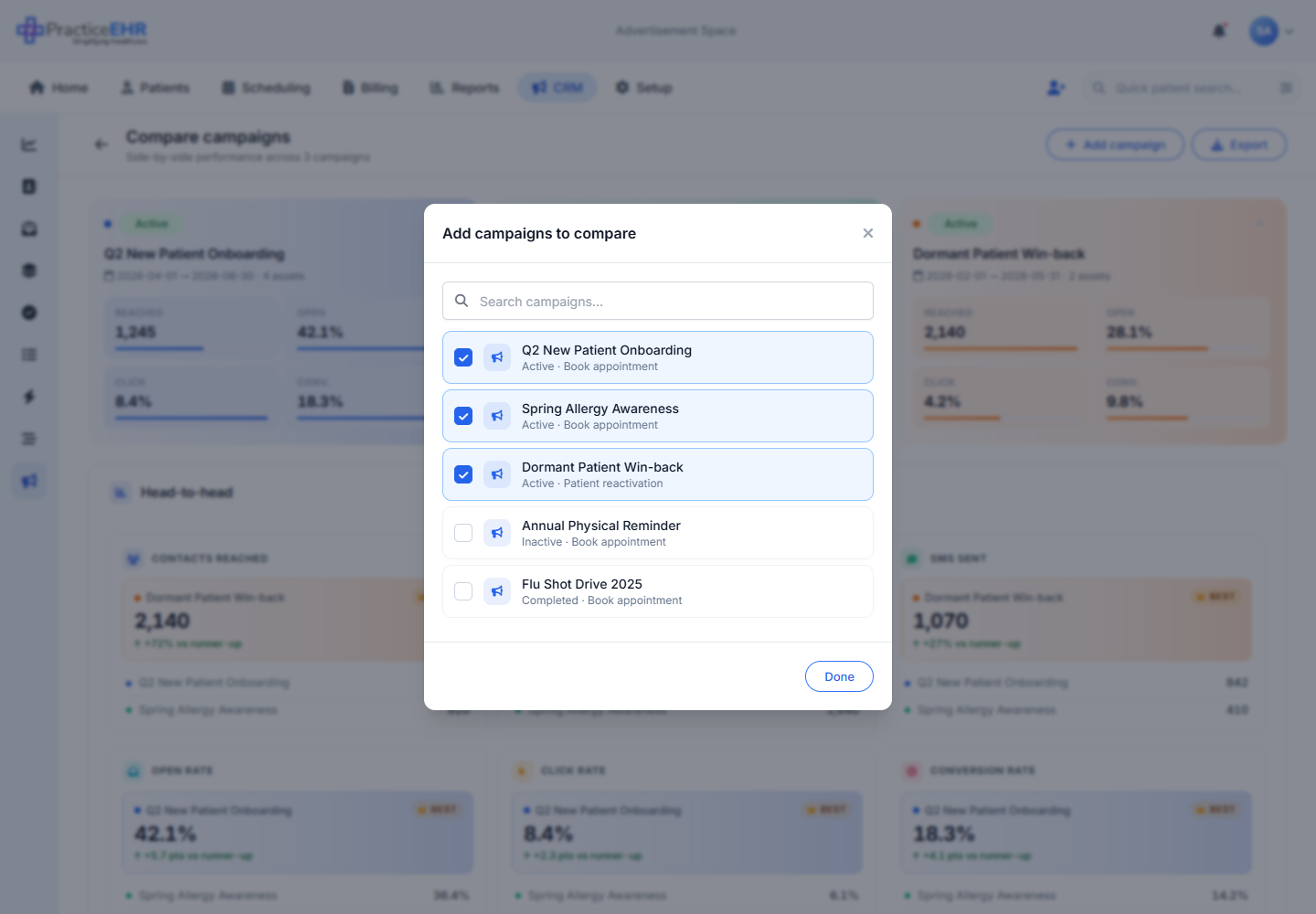 Add campaigns modal