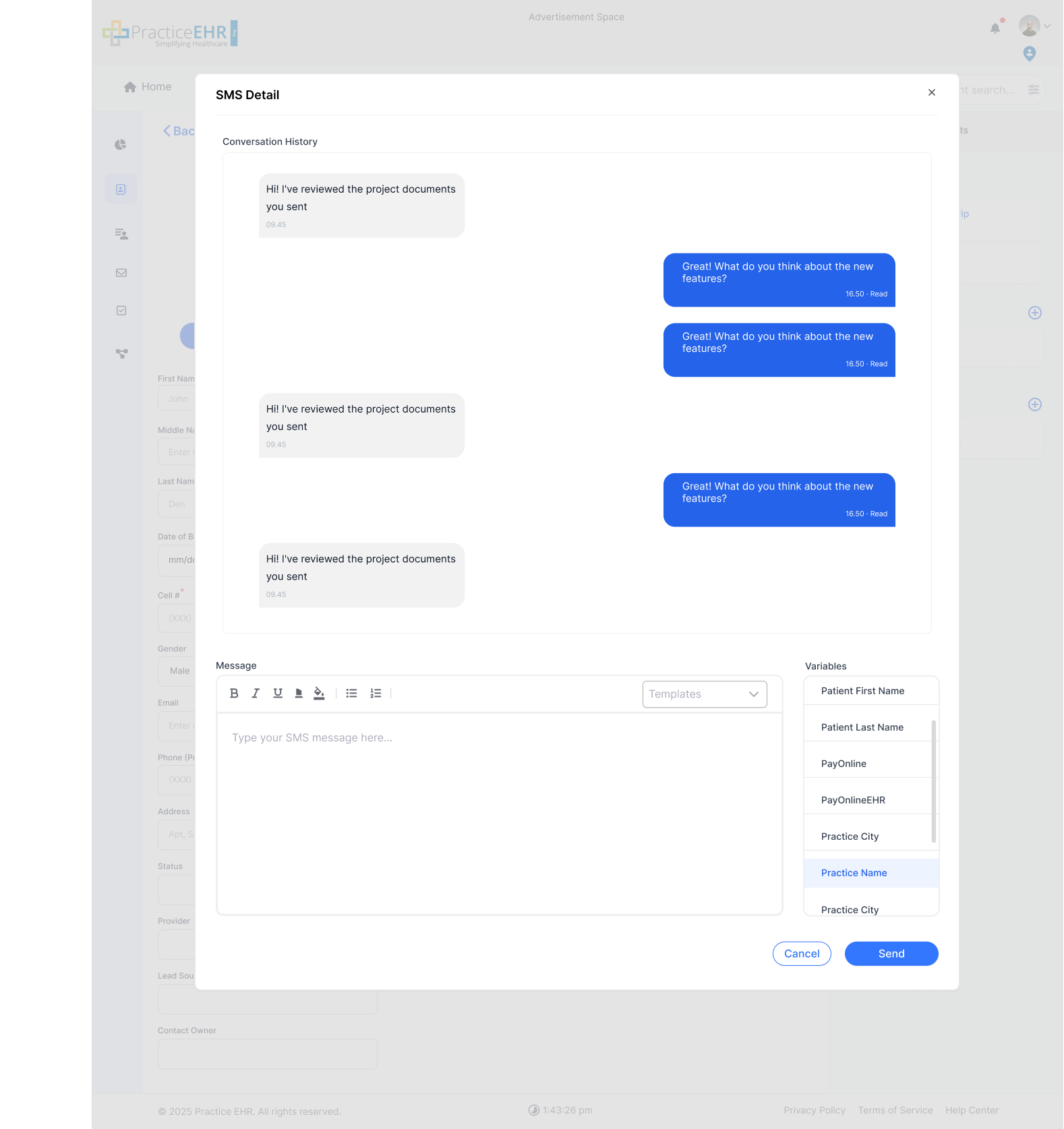 Communication History Search
