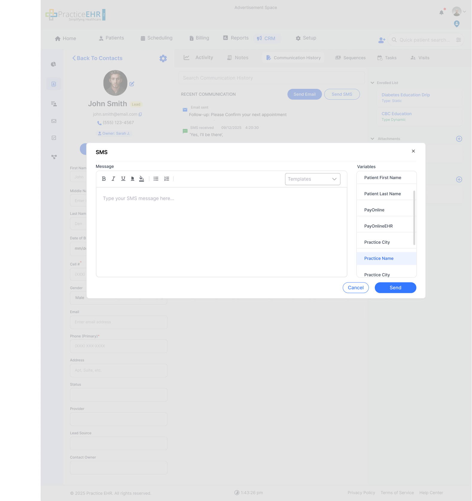 Communication History Gear Delete