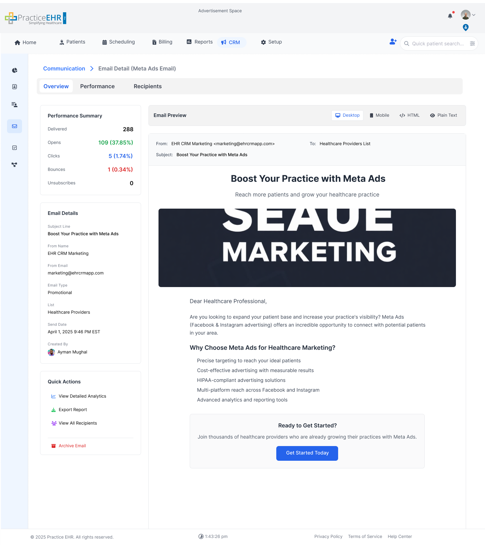 Email Detail Overview
