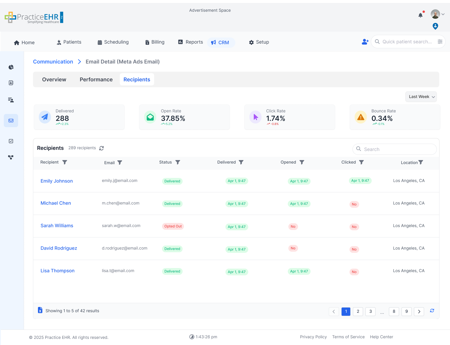 Email Detail Recipients