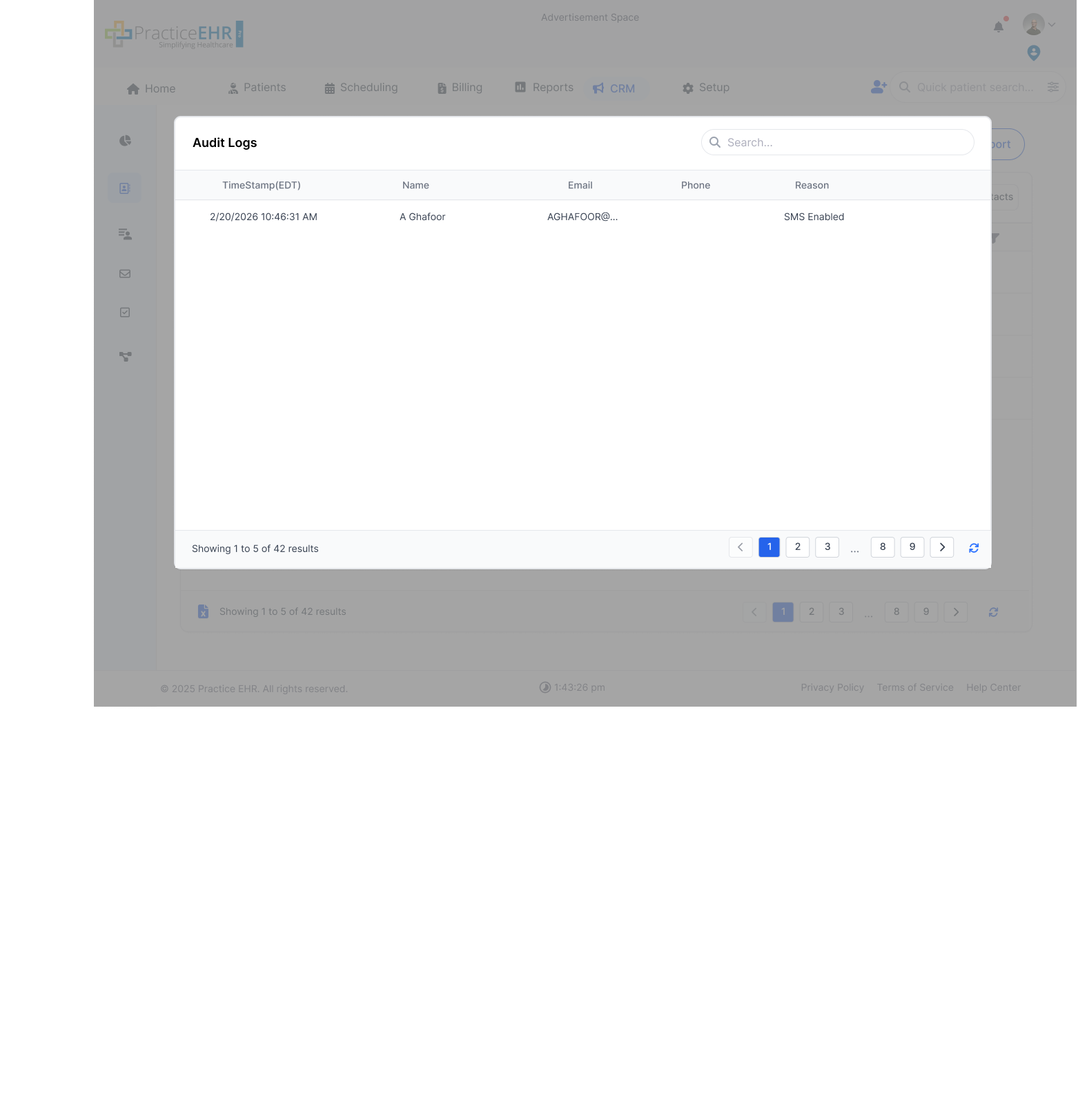 SMS Consent Audit Log