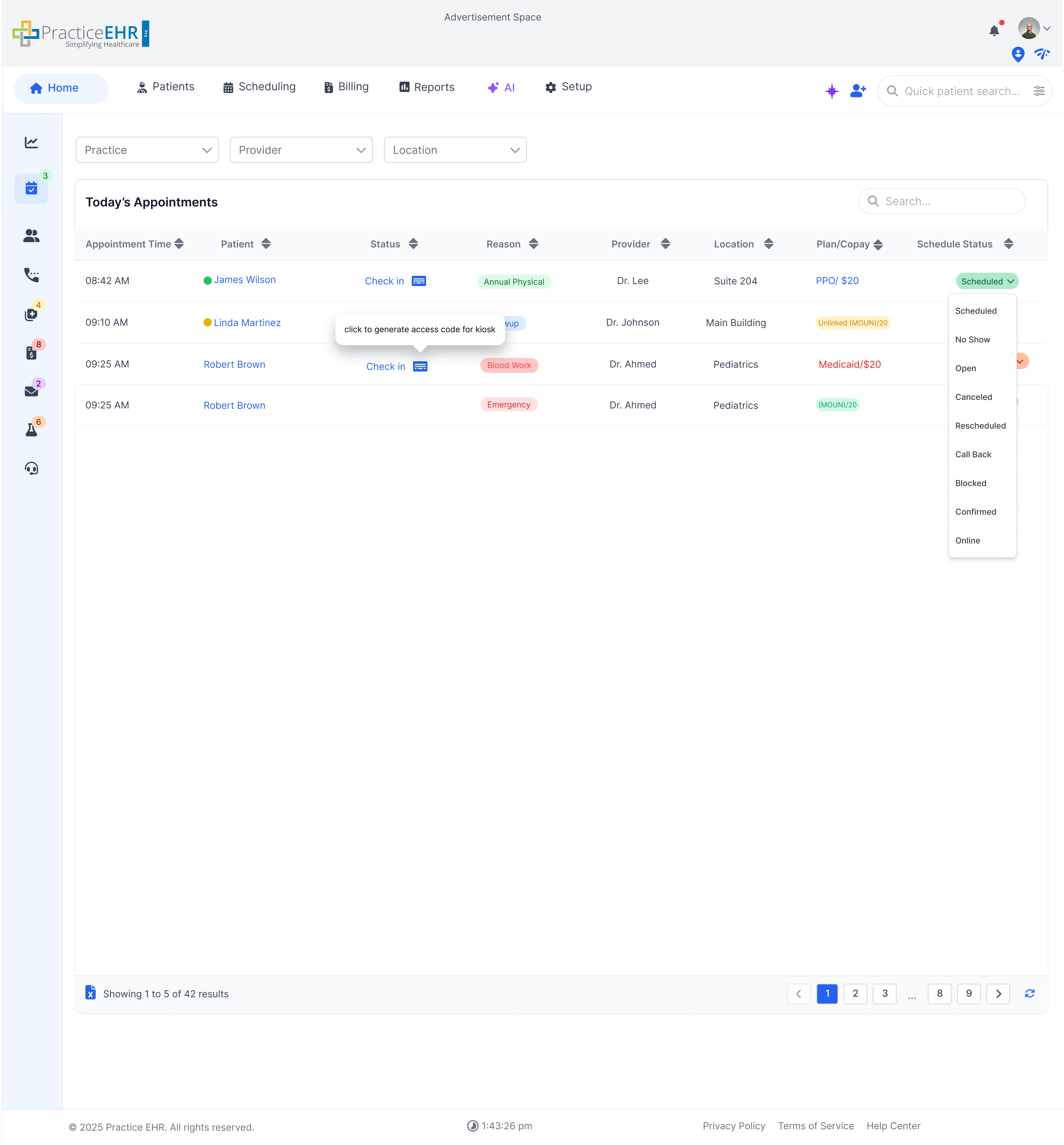 Today's Appointments - View 2