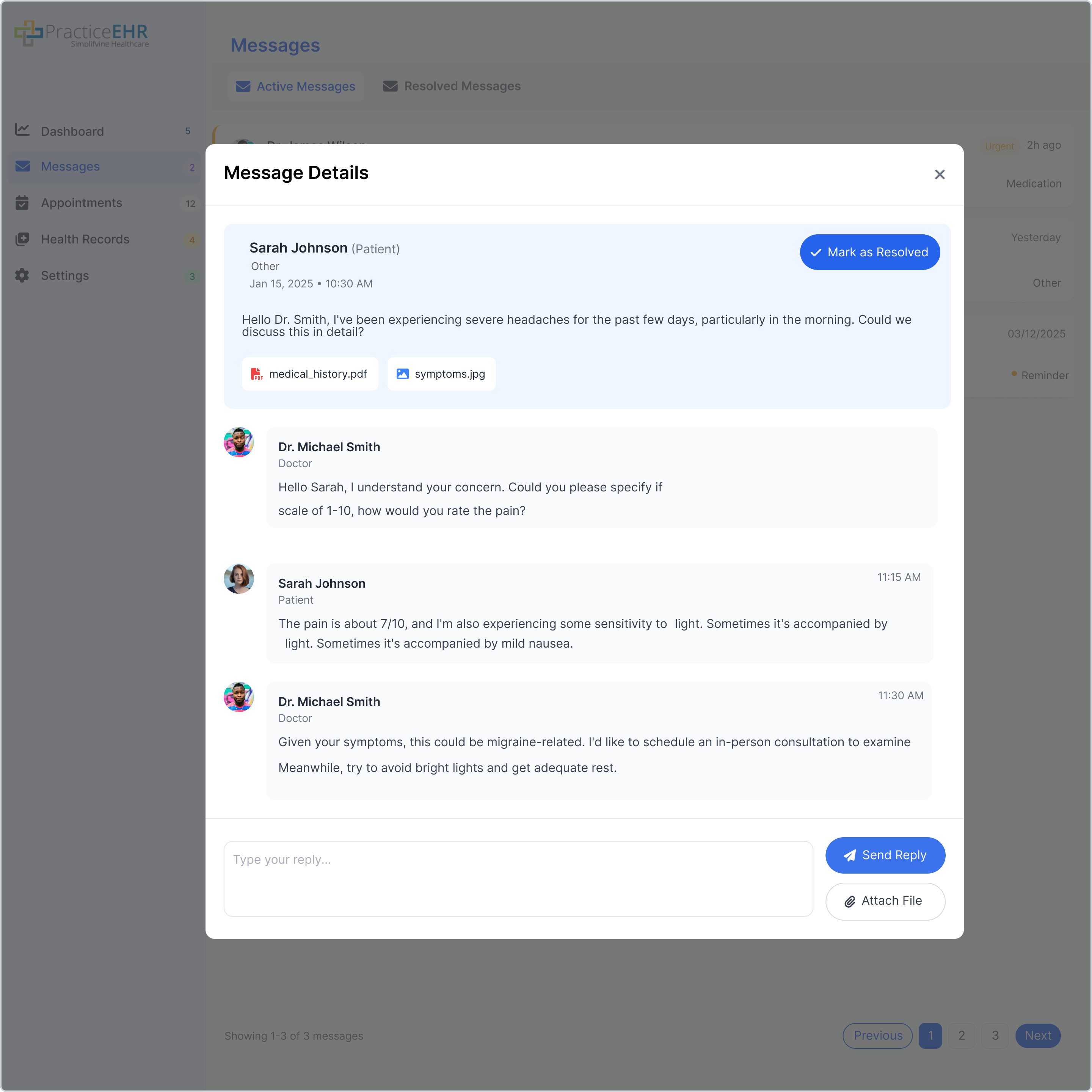 Message Details Window