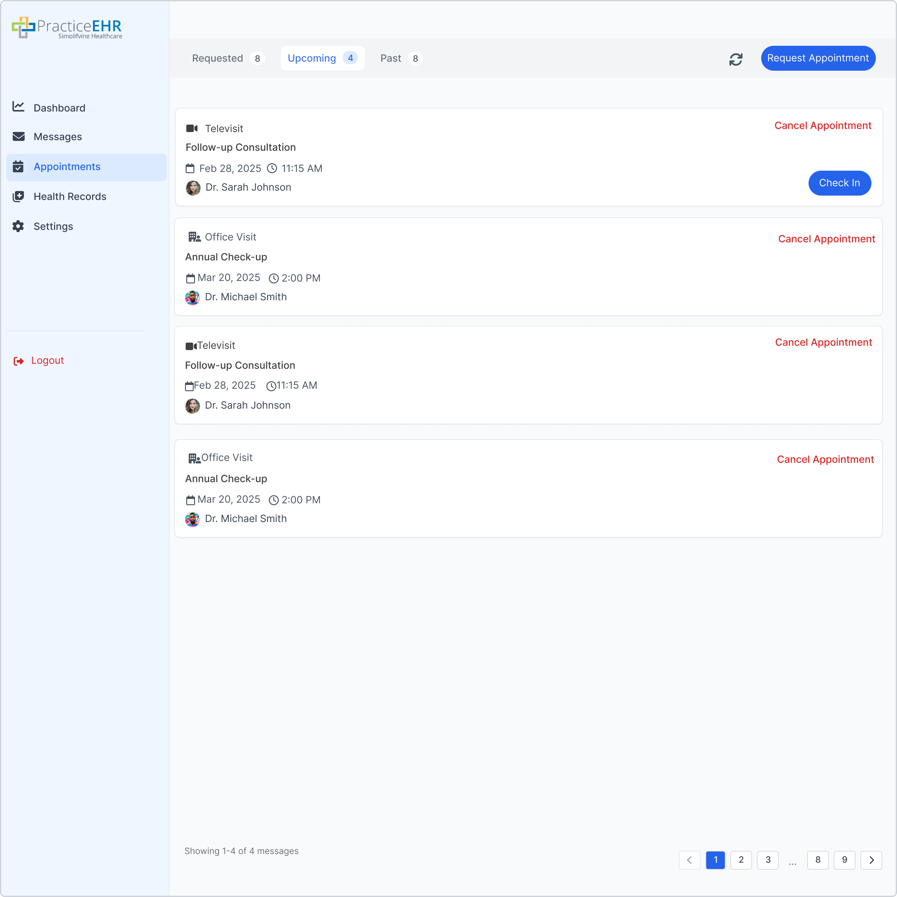 Upcoming Appointments
