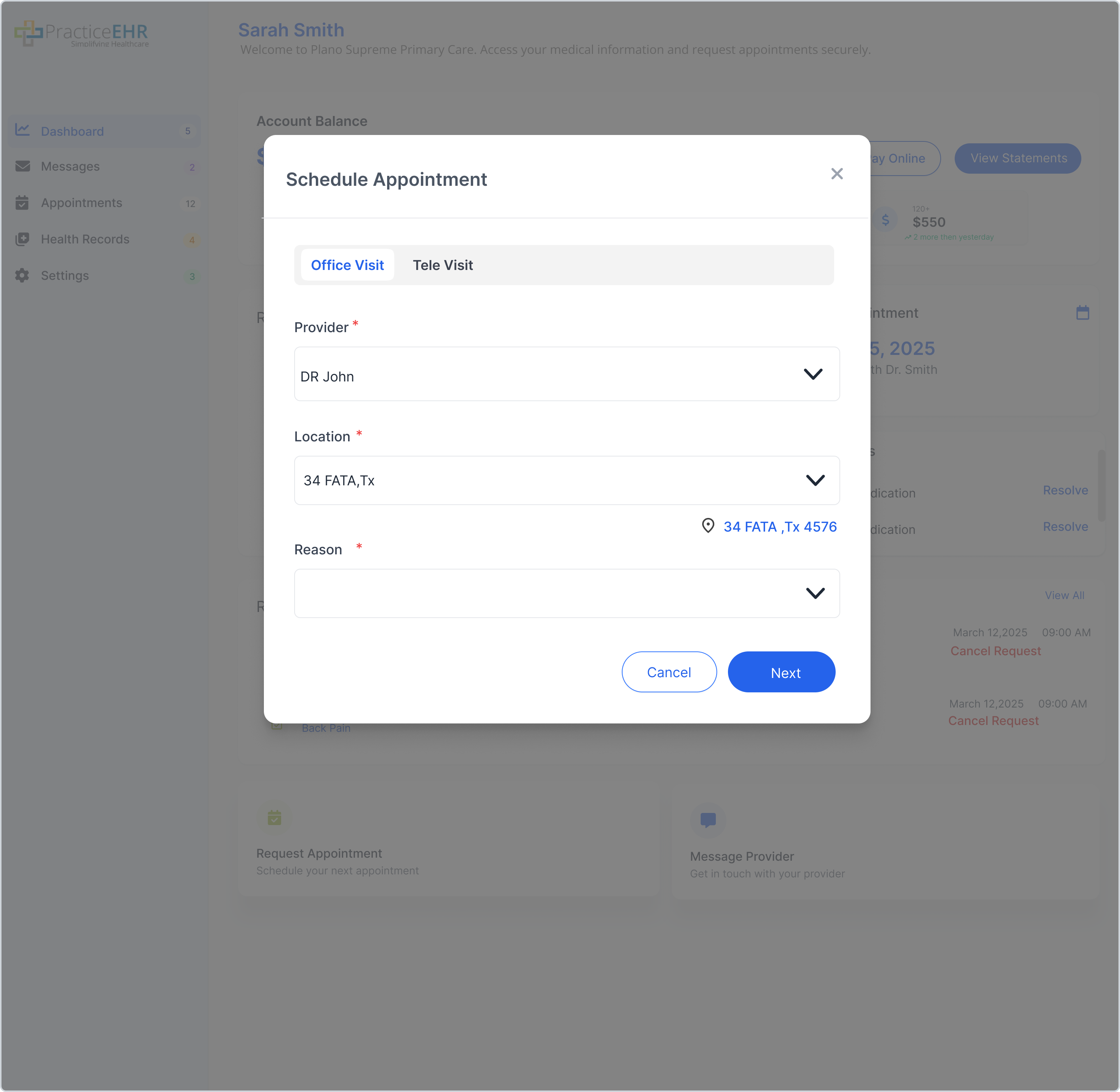 Schedule Appointment Setup