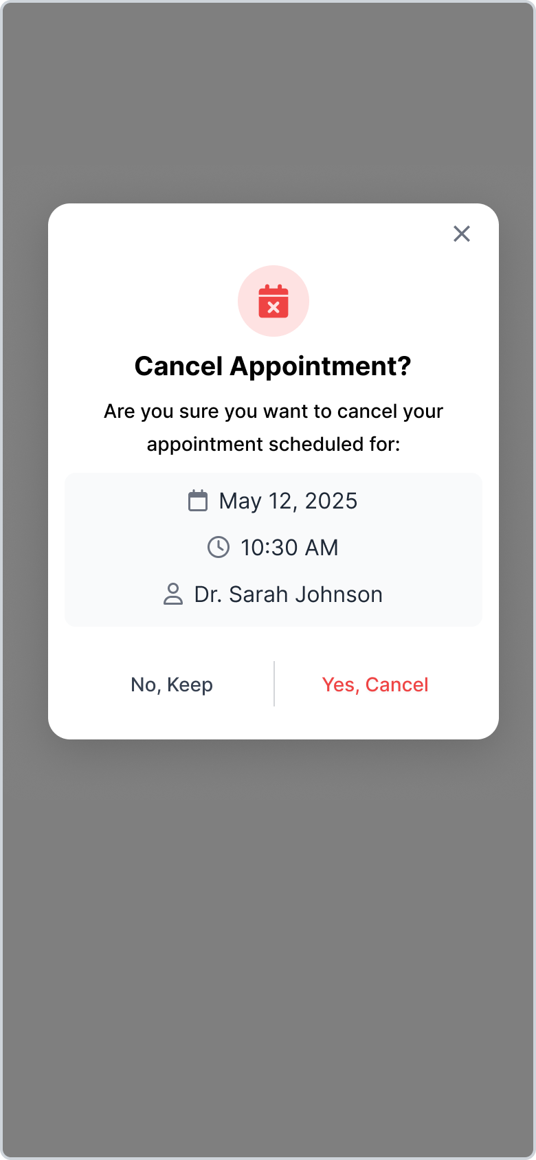 Cancel Appointment