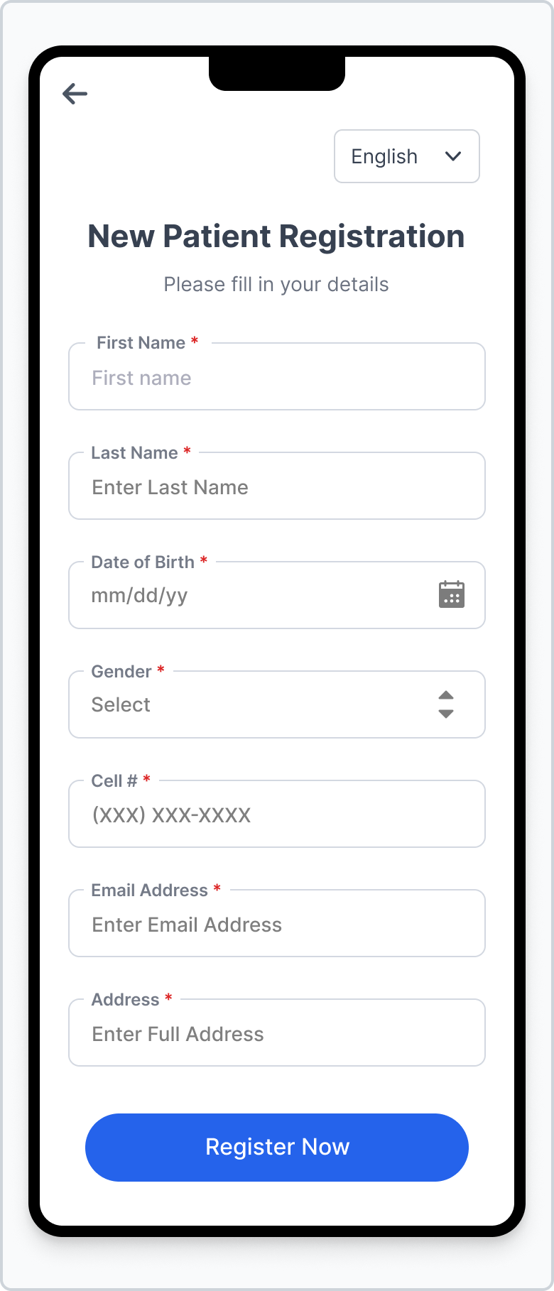 New Patient Registration