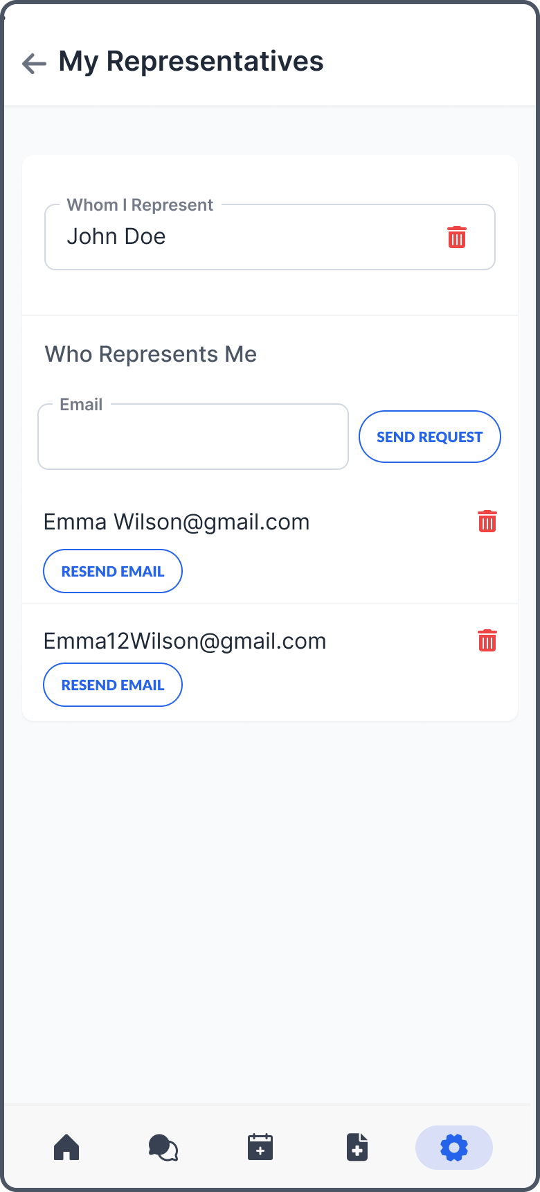 Representatives List