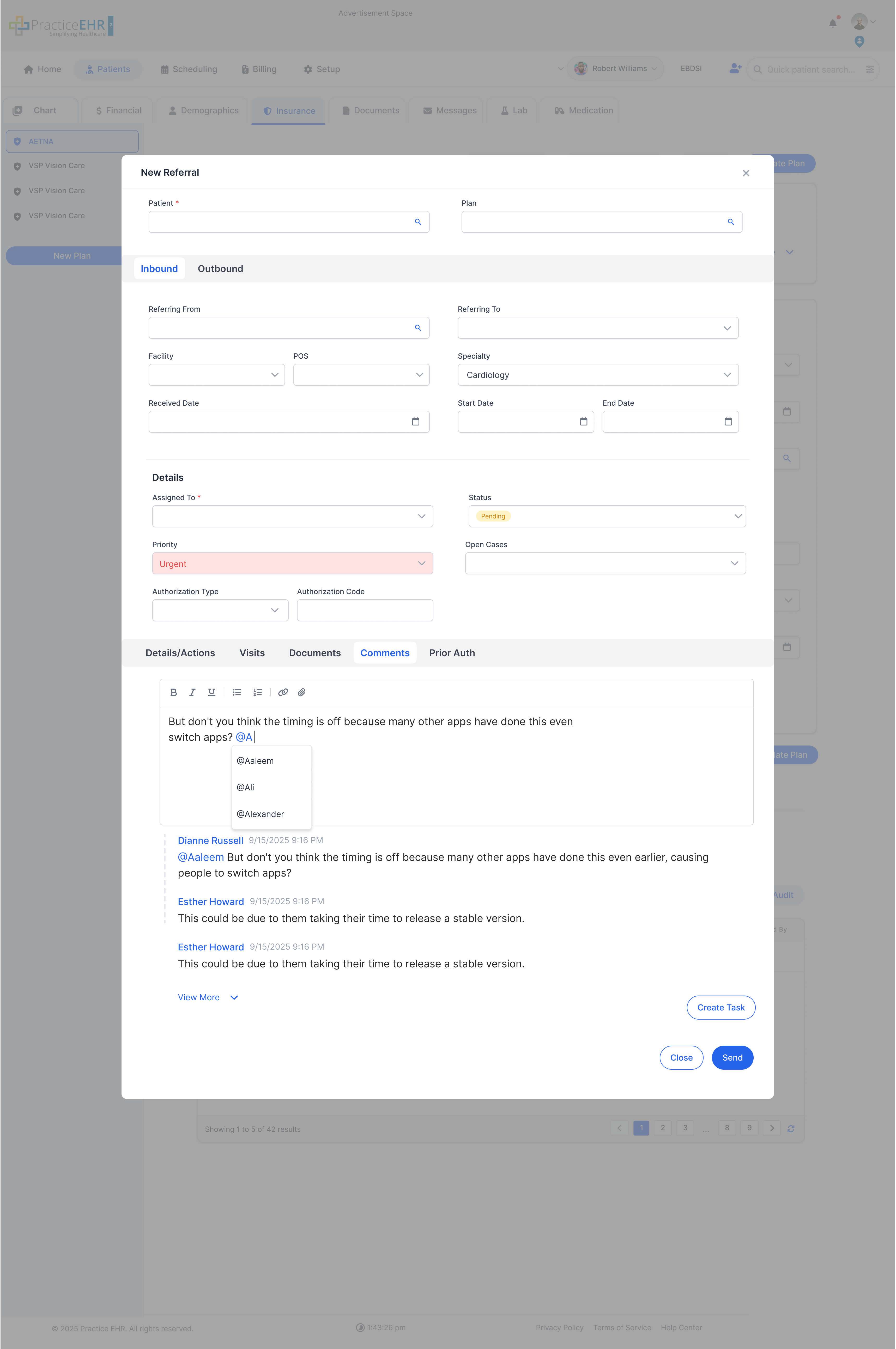 New Referral - Comments