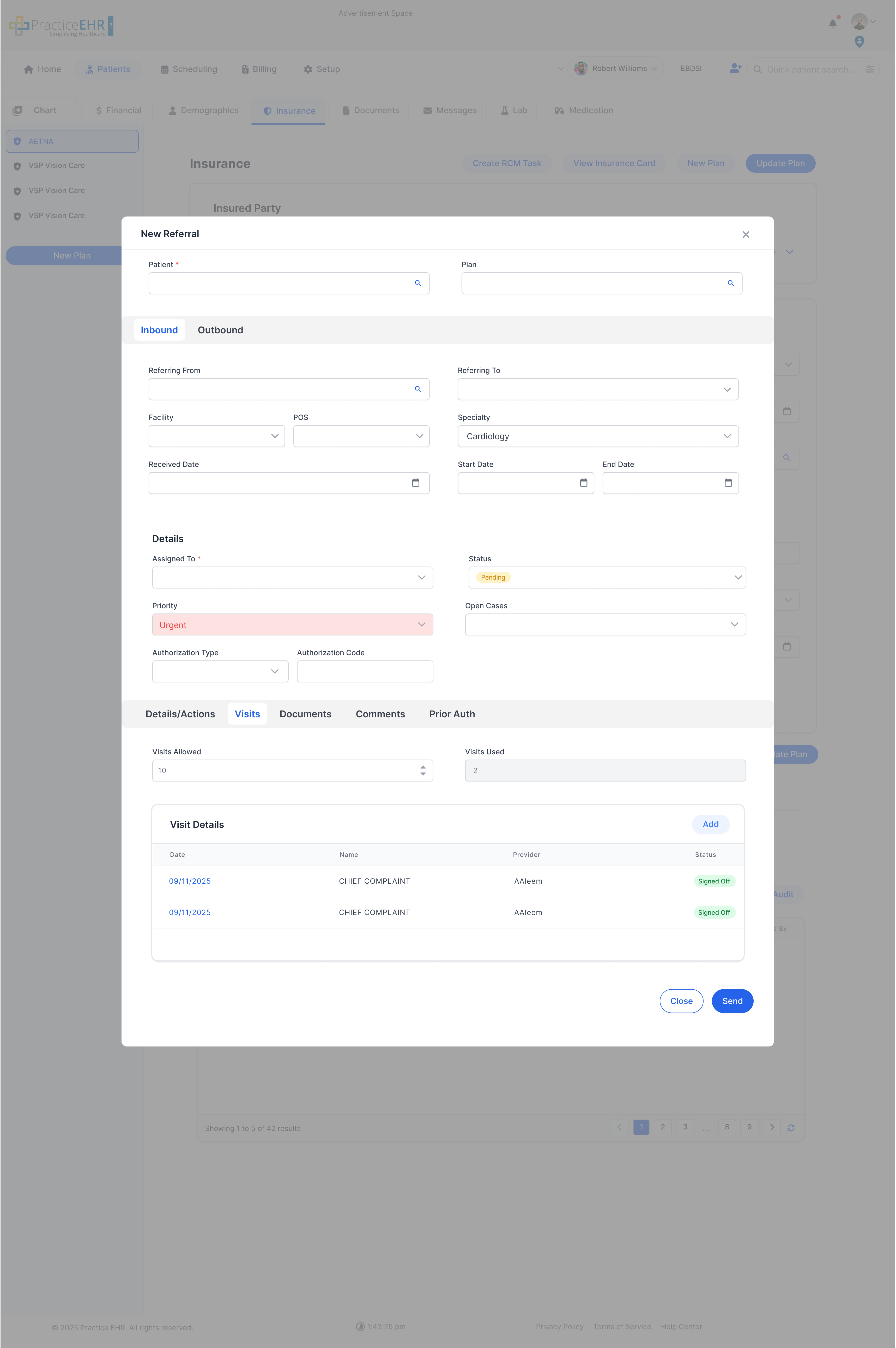 New Referral - Visits
