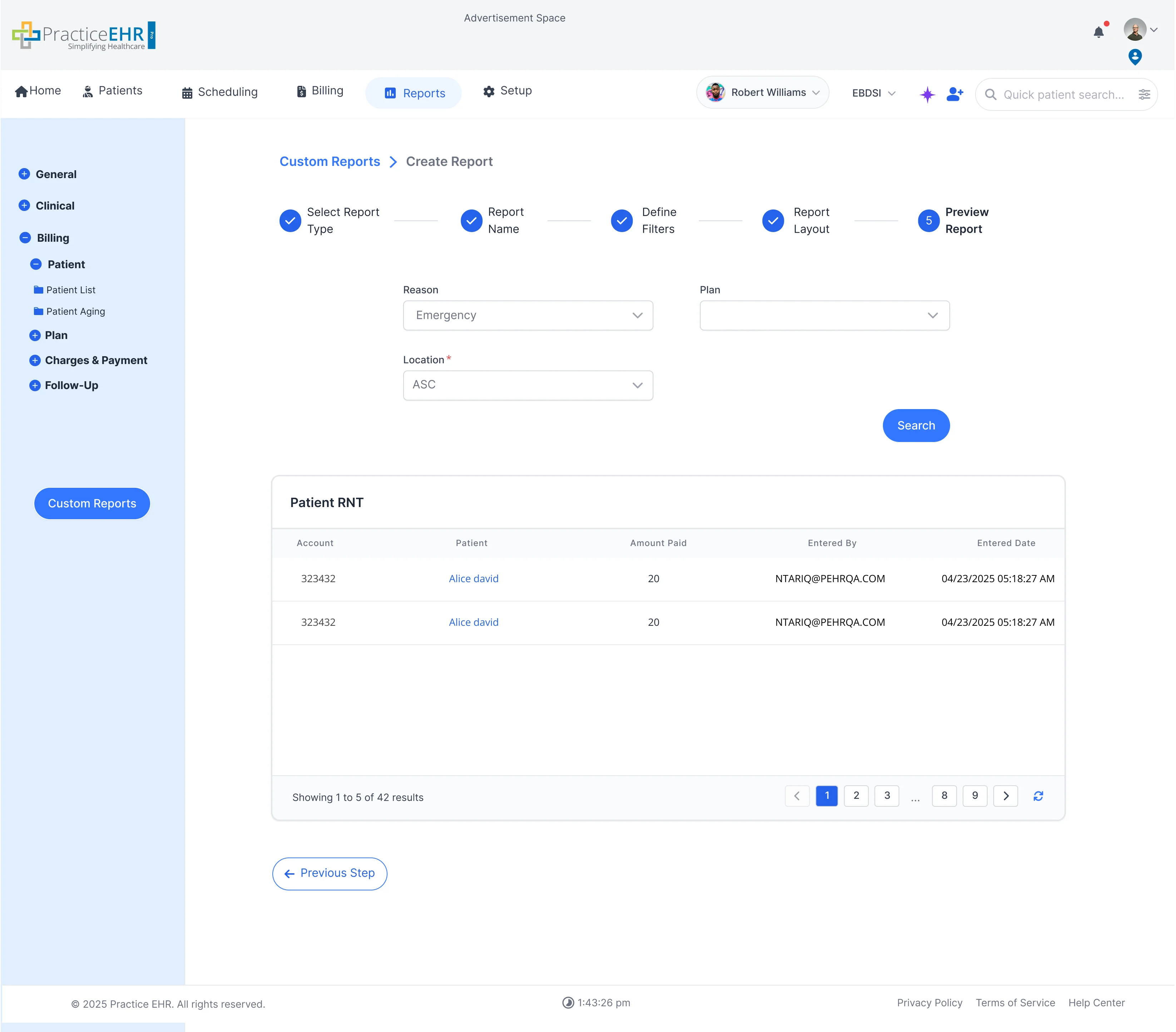 5. Preview Report (Grid View)